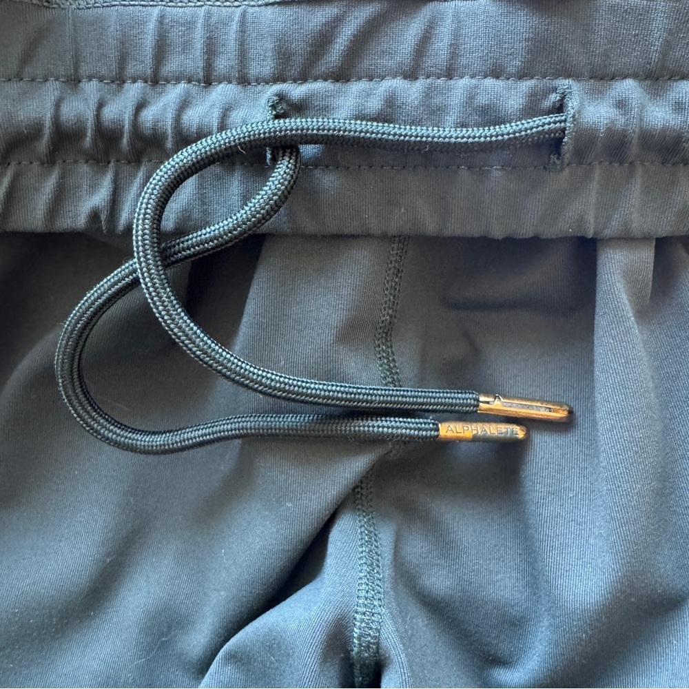 Alphalete Pro Elite Joggers Drawstring Athletic Pants Teal Luon Stretch Sz L - Picture 12 of 13